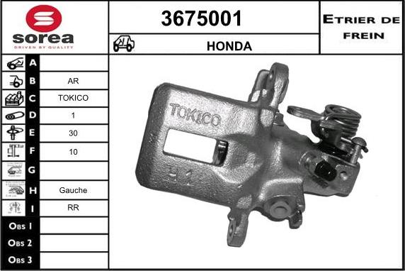 Sera 3675001 - Тормозной суппорт autospares.lv