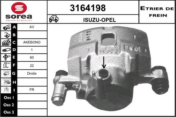 Sera 3164198 - Тормозной суппорт autospares.lv