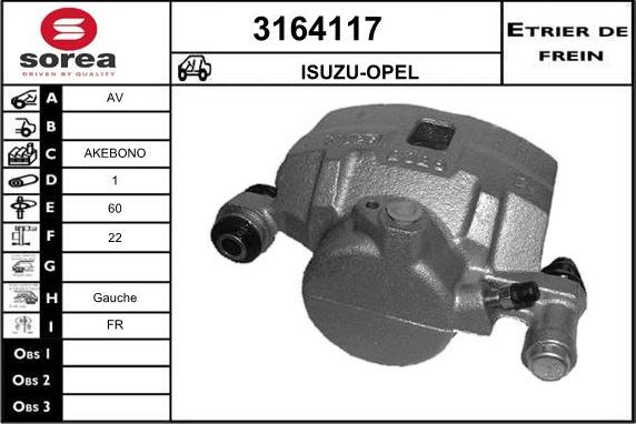 Sera 3164117 - Тормозной суппорт autospares.lv