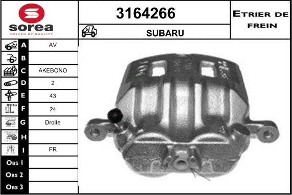 Sera 3164266 - Тормозной суппорт autospares.lv