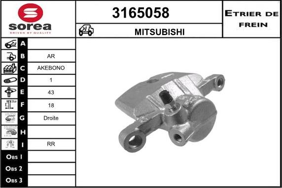 Sera 3165058 - Тормозной суппорт autospares.lv