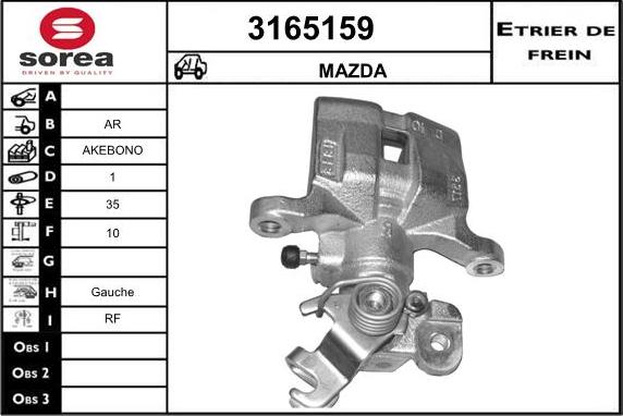 Sera 3165159 - Тормозной суппорт autospares.lv