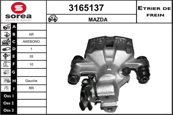 Sera 3165137 - Тормозной суппорт autospares.lv