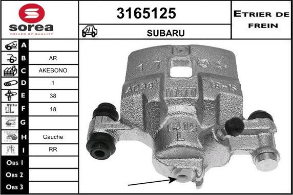 Sera 3165125 - Тормозной суппорт autospares.lv