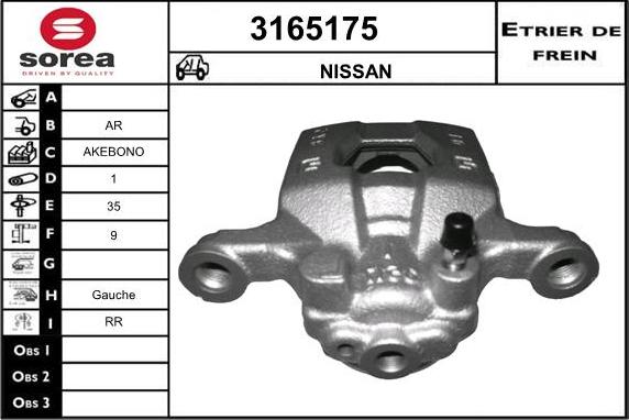 Sera 3165175 - Тормозной суппорт autospares.lv