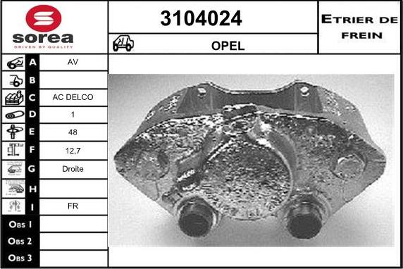 Sera 3104024 - Тормозной суппорт autospares.lv