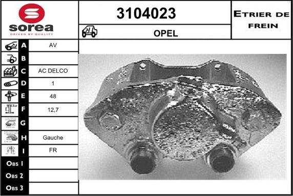 Sera 3104023 - Тормозной суппорт autospares.lv