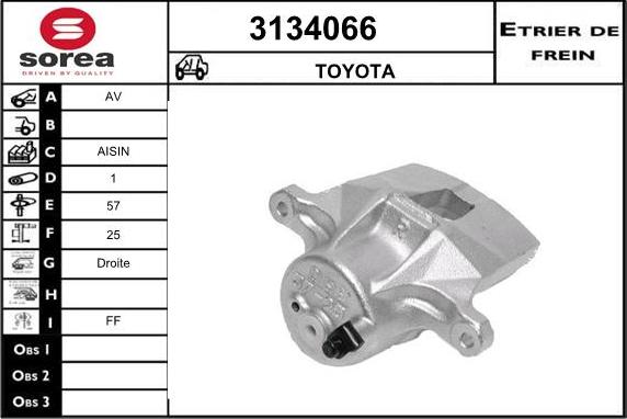 Sera 3134066 - Тормозной суппорт autospares.lv