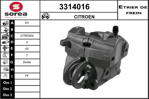 Sera 3314016 - Тормозной суппорт autospares.lv