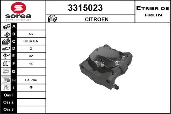 Sera 3315023 - Тормозной суппорт autospares.lv