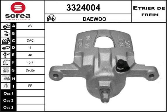 Sera 3324004 - Тормозной суппорт autospares.lv