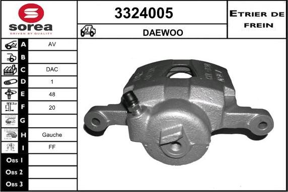 Sera 3324005 - Тормозной суппорт autospares.lv