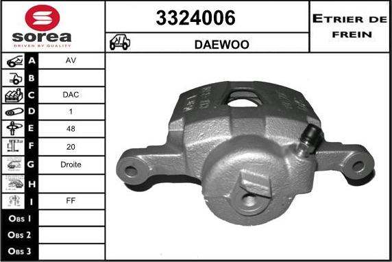 Sera 3324006 - Тормозной суппорт autospares.lv