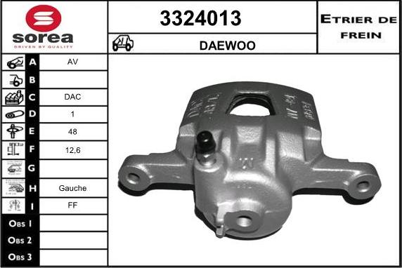 Sera 3324013 - Тормозной суппорт autospares.lv