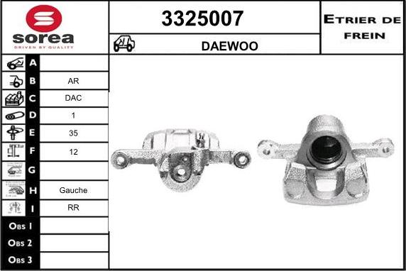 Sera 3325007 - Тормозной суппорт autospares.lv