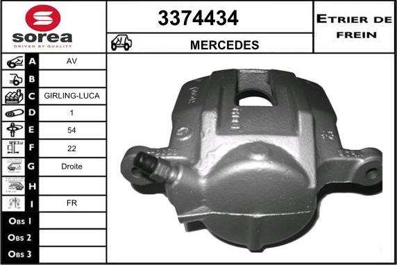 Sera 3374434 - Тормозной суппорт autospares.lv