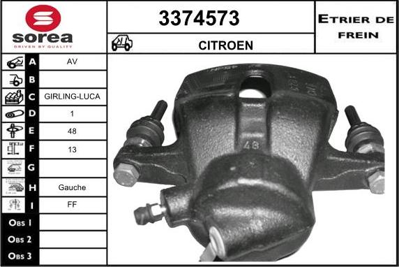 Sera 3374573 - Тормозной суппорт autospares.lv