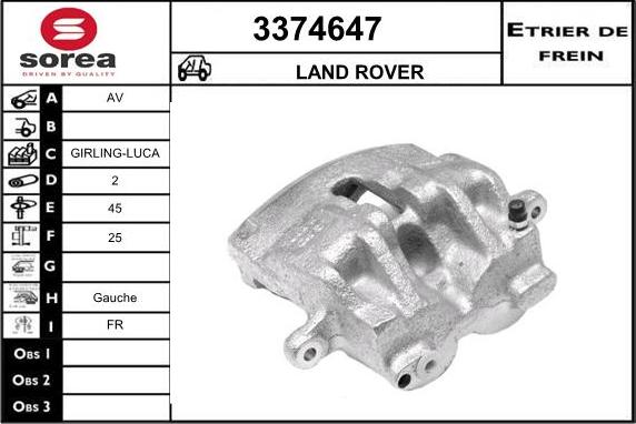 Sera 3374647 - Тормозной суппорт autospares.lv