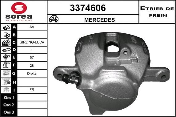 Sera 3374606 - Тормозной суппорт autospares.lv