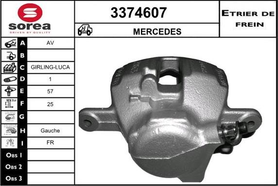 Sera 3374607 - Тормозной суппорт autospares.lv