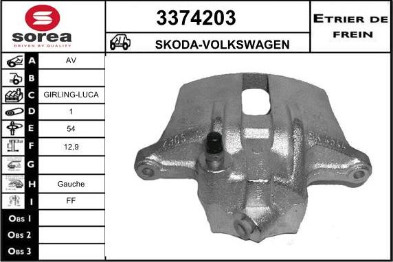 Sera 3374203 - Тормозной суппорт autospares.lv