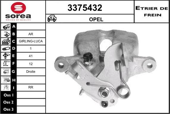 Sera 3375432 - Тормозной суппорт autospares.lv