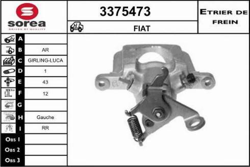 Sera 3375473 - Тормозной суппорт autospares.lv