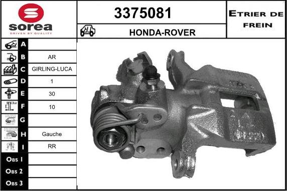 Sera 3375081 - Тормозной суппорт autospares.lv