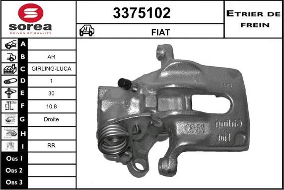 Sera 3375102 - Тормозной суппорт autospares.lv