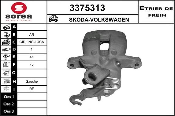 Sera 3375313 - Тормозной суппорт autospares.lv