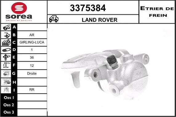 Sera 3375384 - Тормозной суппорт autospares.lv