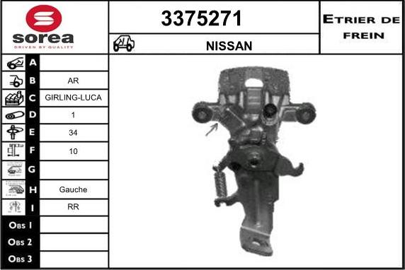 Sera 3375271 - Тормозной суппорт autospares.lv