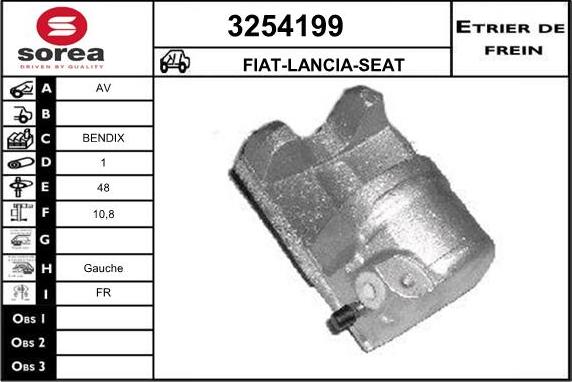 Sera 3254199 - Тормозной суппорт autospares.lv