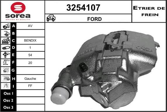 Sera 3254107 - Тормозной суппорт autospares.lv