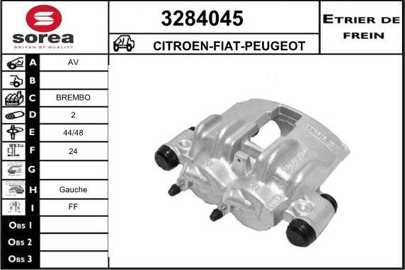 Sera 3284045 - Тормозной суппорт autospares.lv