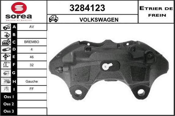 Sera 3284123 - Тормозной суппорт autospares.lv