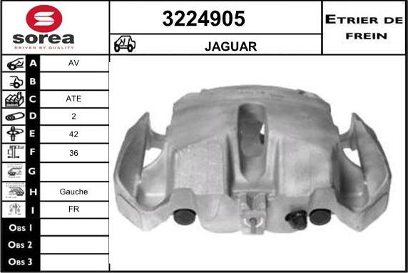 Sera 3224905 - Тормозной суппорт autospares.lv