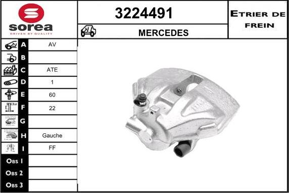 Sera 3224491 - Тормозной суппорт autospares.lv