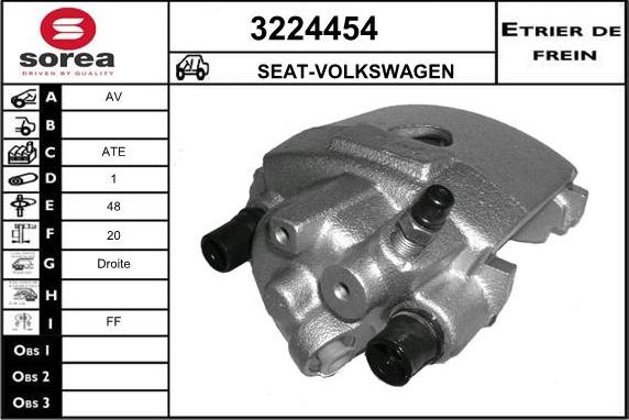 Sera 3224454 - Тормозной суппорт autospares.lv