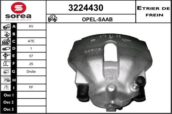 Sera 3224430 - Тормозной суппорт autospares.lv