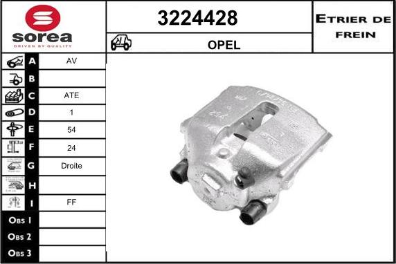 Sera 3224428 - Тормозной суппорт autospares.lv