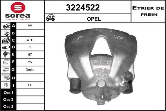 Sera 3224522 - Тормозной суппорт autospares.lv