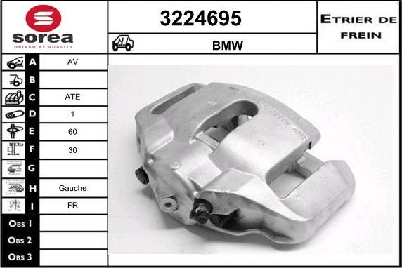 Sera 3224695 - Тормозной суппорт autospares.lv