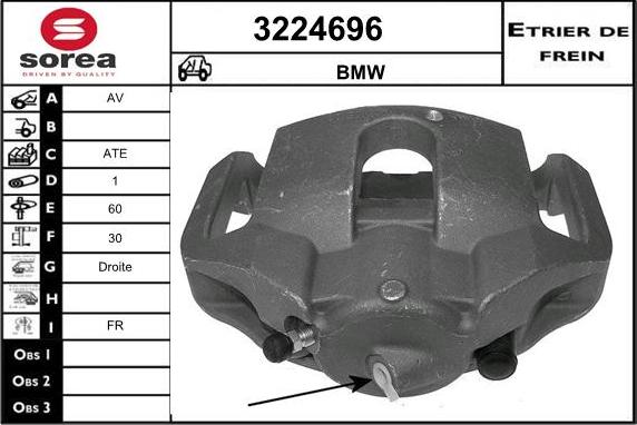 Sera 3224696 - Тормозной суппорт autospares.lv