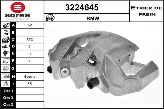 Sera 3224645 - Тормозной суппорт autospares.lv