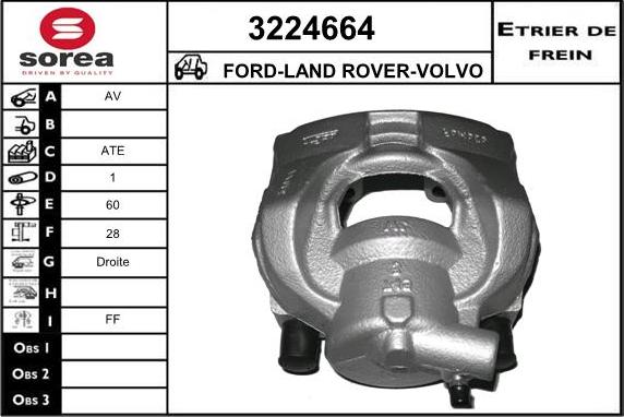 Sera 3224664 - Тормозной суппорт autospares.lv