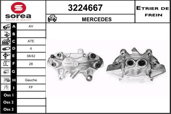 Sera 3224667 - Тормозной суппорт autospares.lv