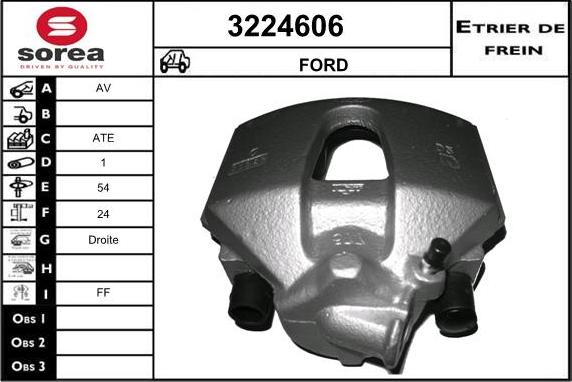 Sera 3224606 - Тормозной суппорт autospares.lv