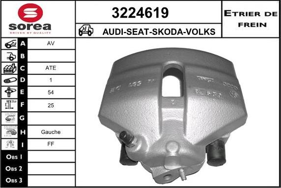 Sera 3224619 - Тормозной суппорт autospares.lv