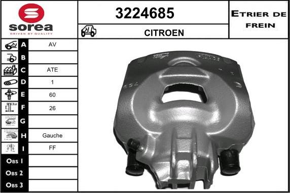 Sera 3224685 - Тормозной суппорт autospares.lv